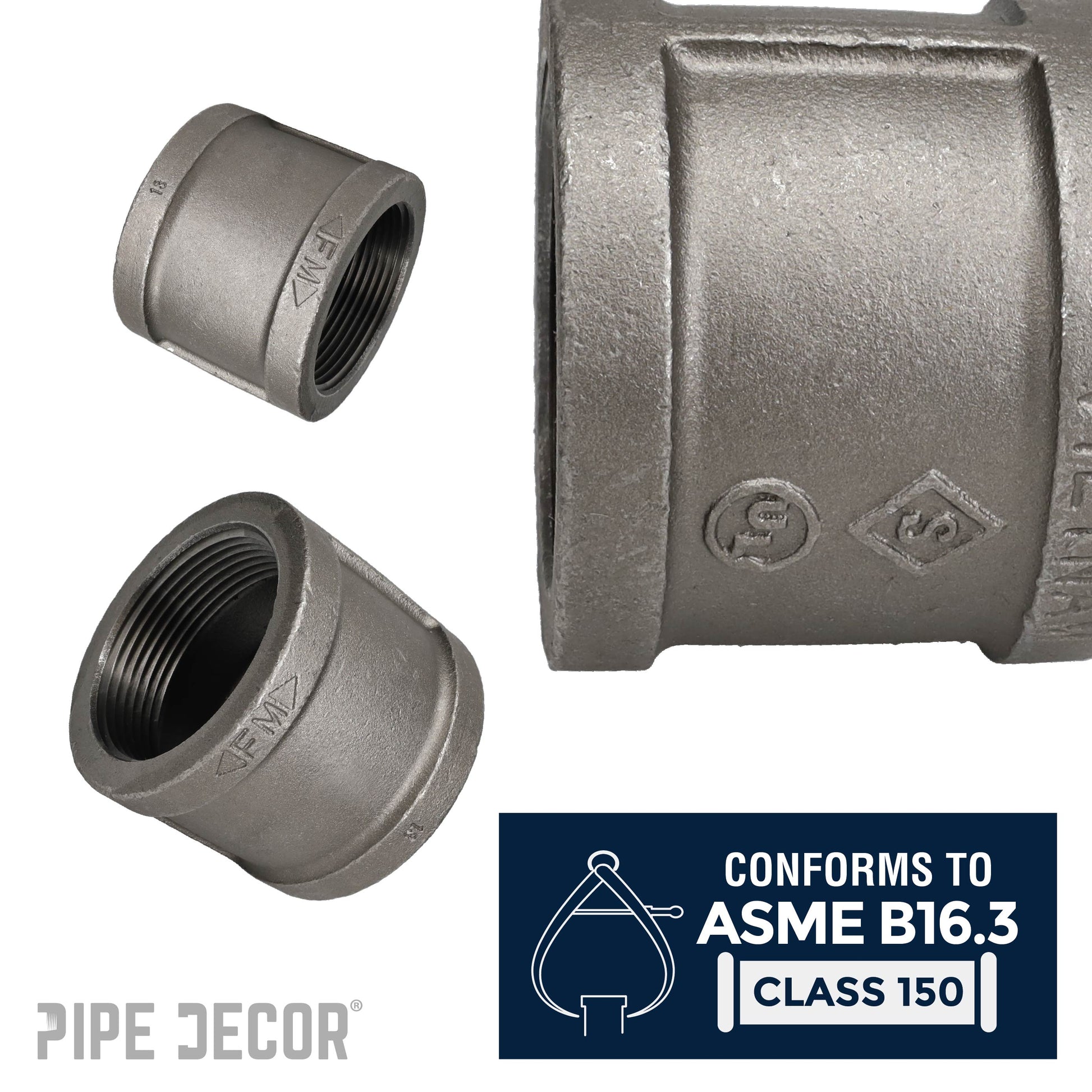4 in. Black Coupling PIPE DECOR