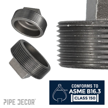 2 1/2 in. Black Plug PIPE DECOR