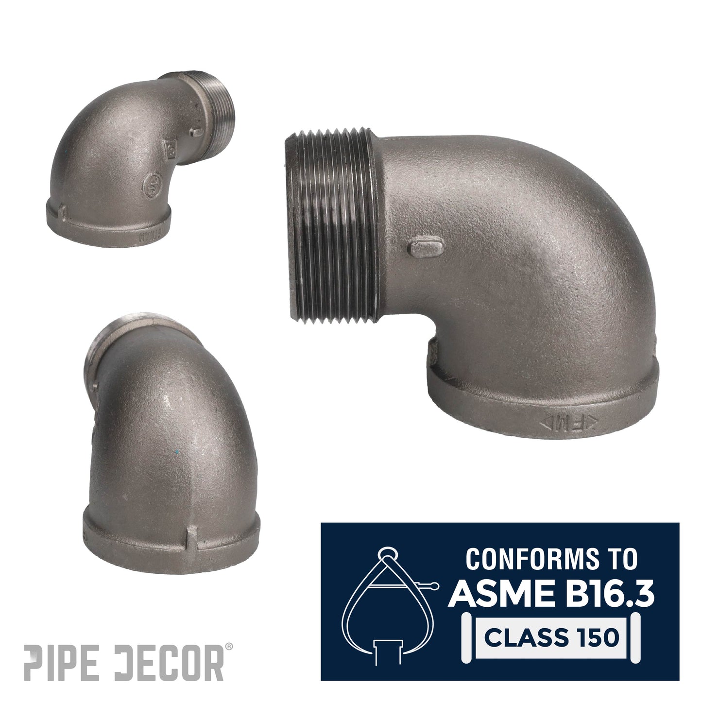 3 in. Black 90 Degree Street Elbow PIPE DECOR