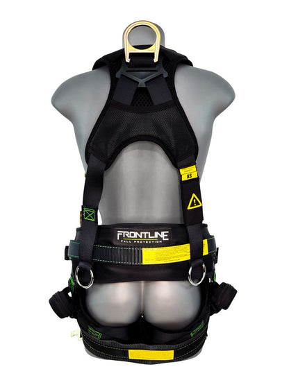 Frontline 350TWQC Patriot Tower Climbing Harness with Seat Sling, Airflo and Quick Connect Buckles - Made in USA Universal VM Hardware