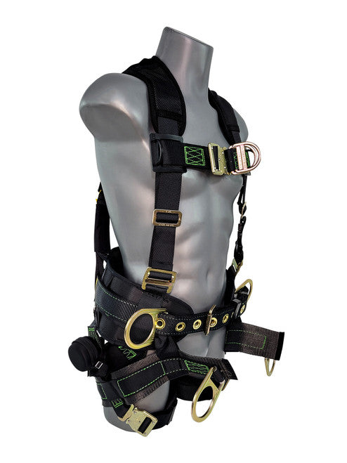Frontline 350TWQC Patriot Tower Climbing Harness with Seat Sling, Airflo and Quick Connect Buckles - Made in USA 2XL VM Hardware
