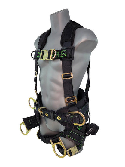 Frontline 350TWQC Patriot Tower Climbing Harness with Seat Sling, Airflo and Quick Connect Buckles - Made in USA 2XL VM Hardware