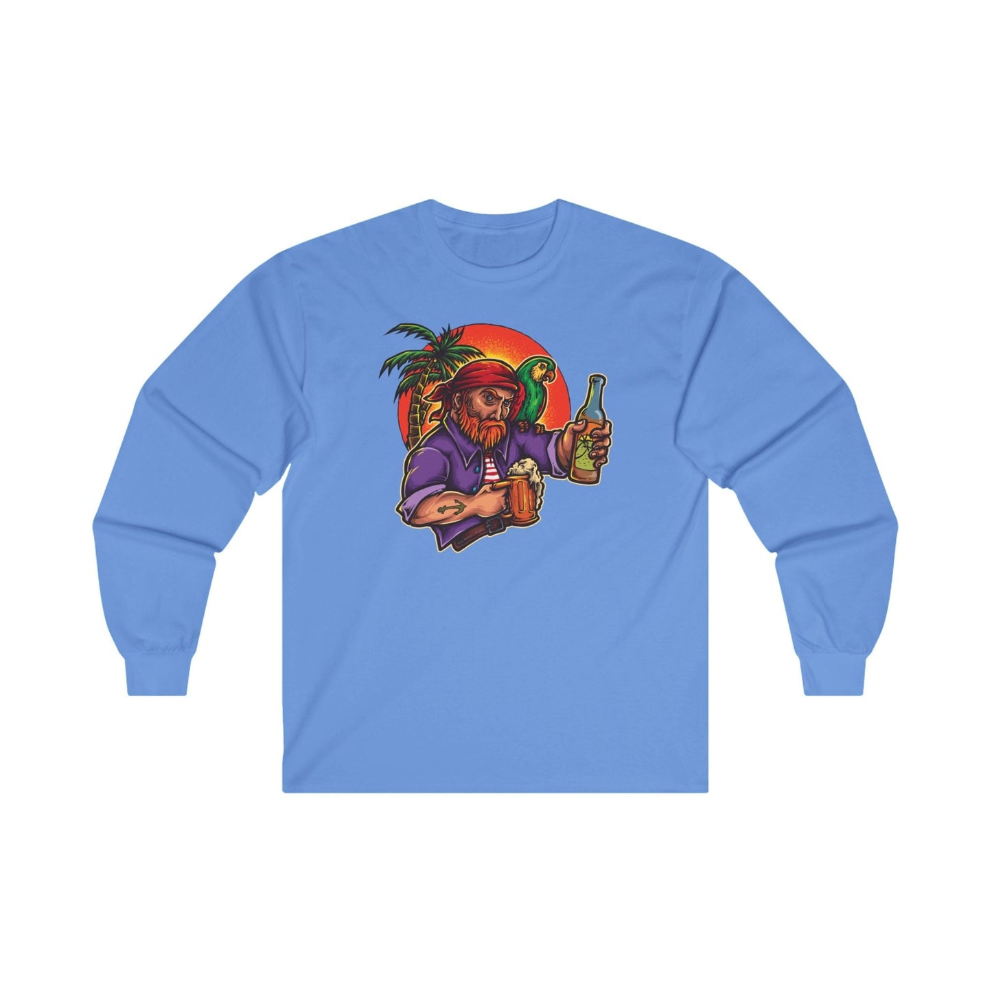 Sunset Pirate Beer Long Sleeve Tee The Devil's Pickle