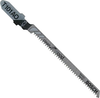 BOSCH T101AO 5 pc. 3-1/4 In. 20 TPI Clean for Wood T-Shank Jig Saw Blades VM Hardware