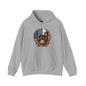 American Flag Skull Hooded Sweatshirt The Devil's Pickle