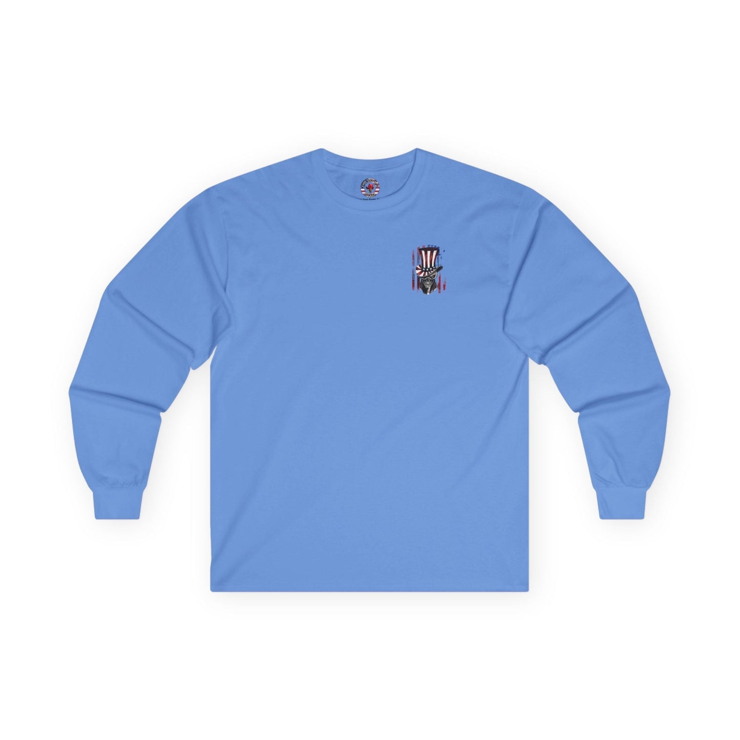 Patriotic Skull Long Sleeve Tee The Devil's Pickle