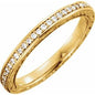 14K Yellow 1/4 CTW Natural Diamond Sculptural Eternity Band Size 7 Ethereal Legacy Boutiques