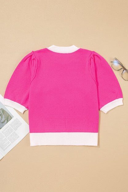 Valentines XOXO Embroidered Puff Sleeve Sweater Te Shop Style & More | Fresh Looks, Everyday Deals & Free Shipping