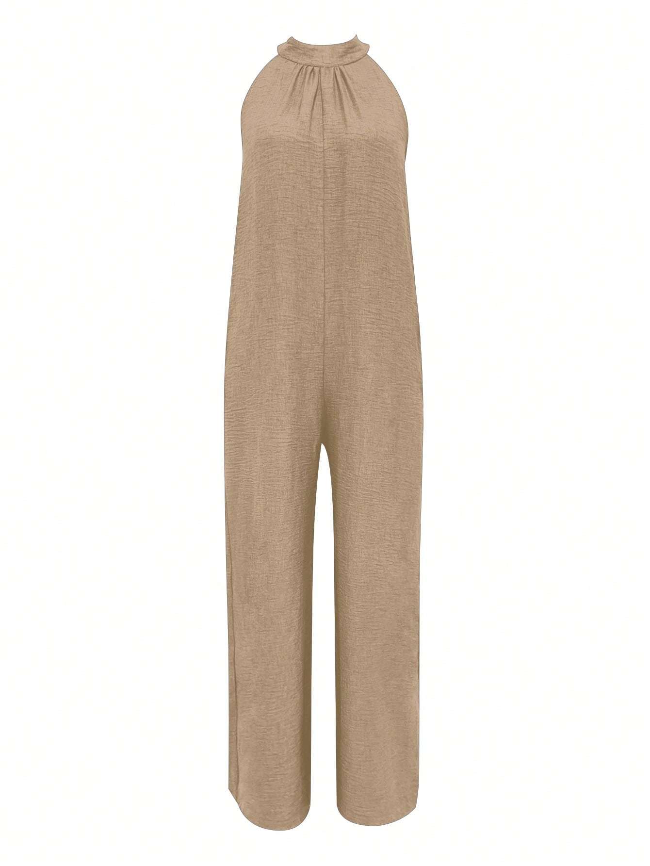 Sleeveless Halter Ruffled Young Women's Jumpsuit Grayceful LLC