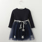 Bear Leader Girls Dress Pentagram Princess Dress Brand Girls Clothes Children Clothing European and American Style Girls Dresses