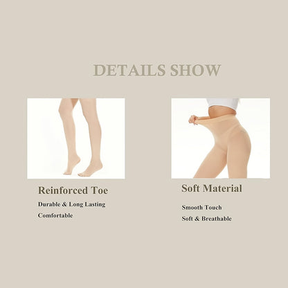 6 Pairs Ultra Stretch Opaque 80D High Waist Tights