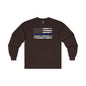 Thin Blue Line American Flag Long Sleeve Tee The Devil's Pickle