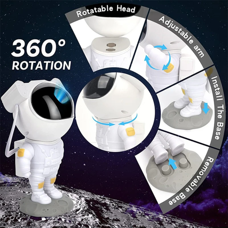 Astronaut Projector Galaxy Starry Sky Night Light Ocean Star LED Lamp Remote New Era Fashion LLc