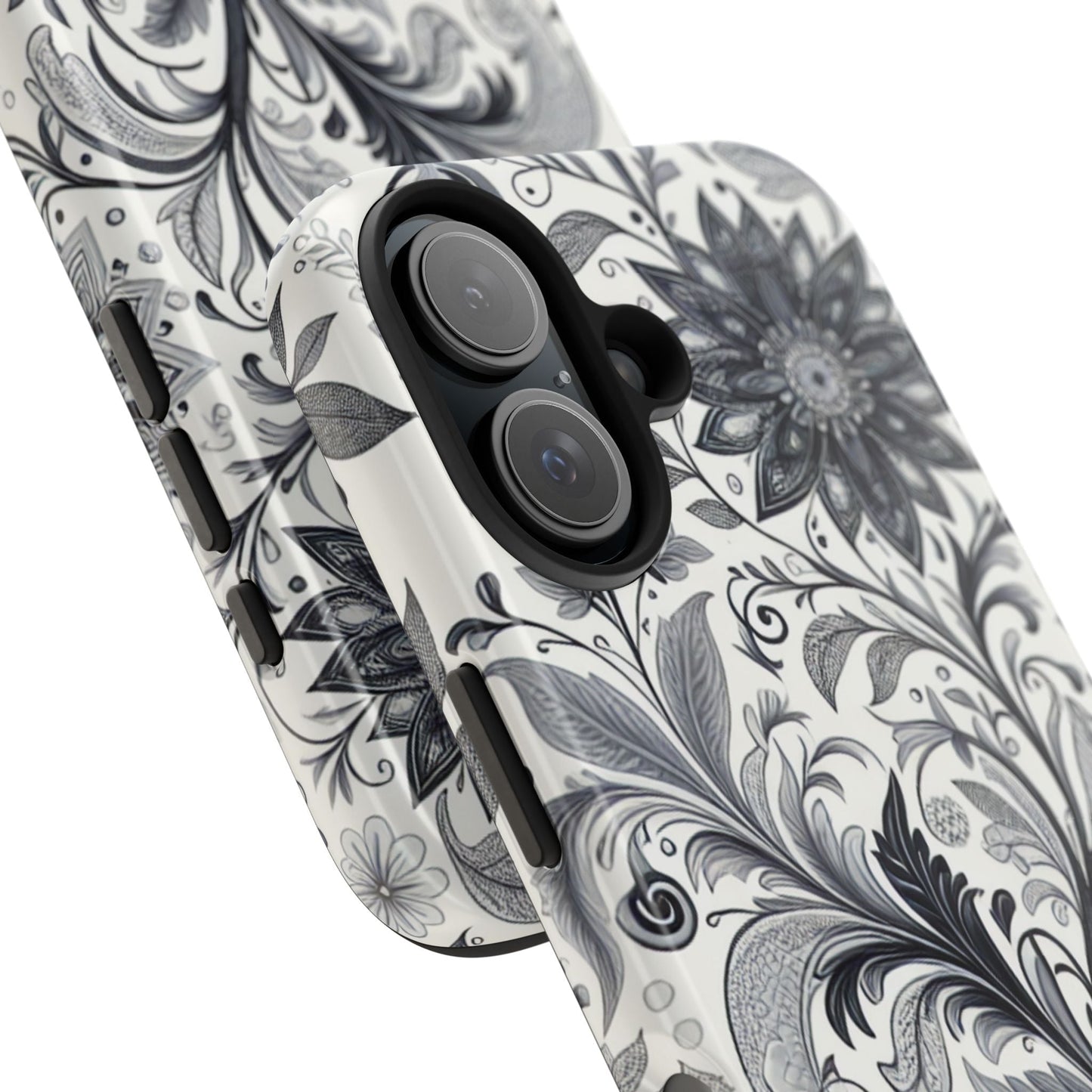 Floral Tough Phone Cases, Durable Phone Cover, Stylish Floral Design, Gift for Her, Trendy Tech Accessories, Birthday Present Grayceful LLC