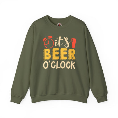It's Beer O'clock Crewneck Sweatshirt The Devil's Pickle