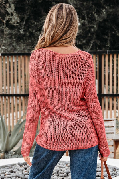 Solid Crochet Hollow-Out Sweater Shop Style & More | Fresh Looks, Everyday Deals & Free Shipping