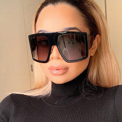 Large Frame Sunglasses Mask New Trend Retro Personality Street Shooting Sunglasses