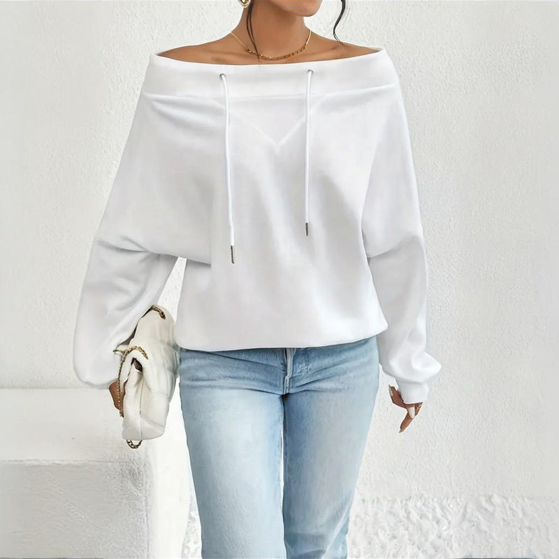 Plus Size Off Shoulder Pullover FitiqueFit