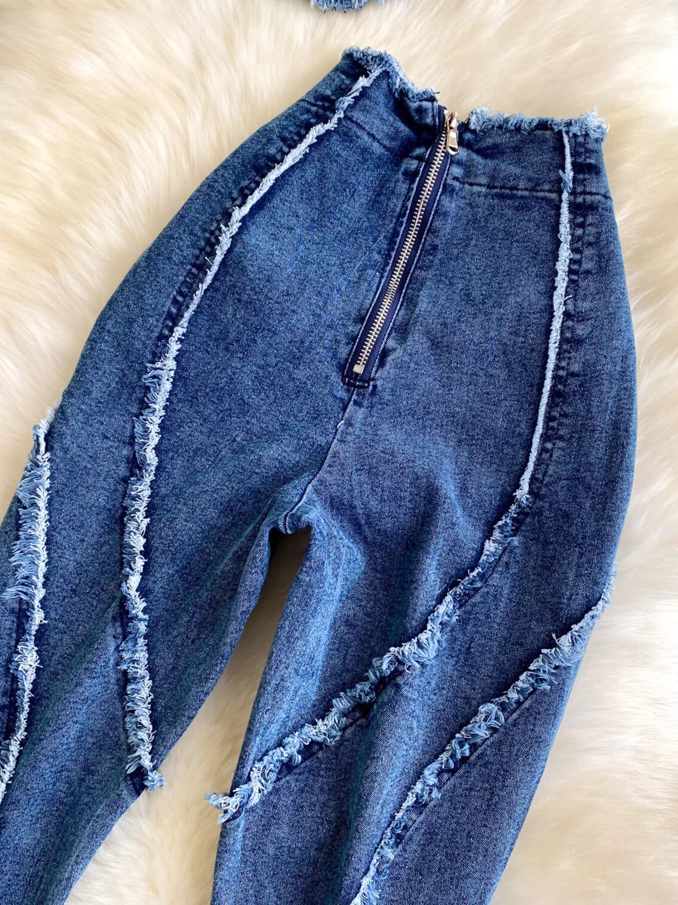 Raw Hem Denim Cami and Flare Jeans Set New Era Fashion LLc