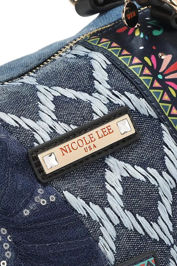 Nicole Lee USA Bosque De Amor Denim Boston Bag West2East Surf