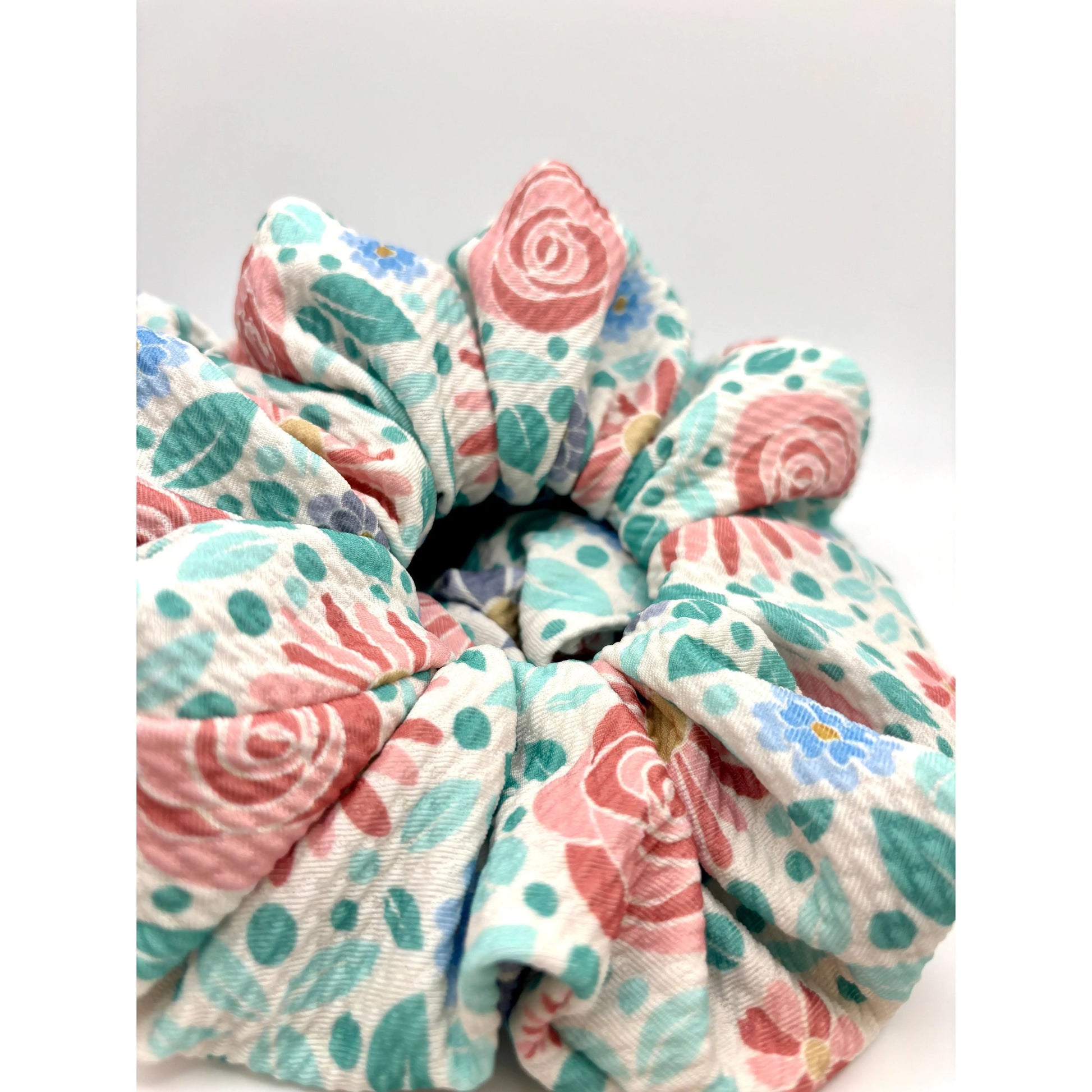 Blue Floral Bullet Scrunchie Enchanted Scrunch