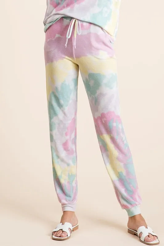 BiBi Tie Dye French Terry Casual Pants New Era Fashion LLc