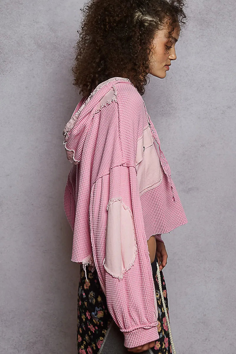 POL Raw Hem Cropped Hooded Jacket West2East Surf