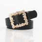 2023 Women'S Fashion Accessory, Elegant Alloy Rhinestone Pin Buckle Belt, Versatile Dress Decorative Accessory, Casual & Sporty Style, Hand Washable - Ideal for Weekend and Festive Occasions, Weekend Casual Wear|Elegant Acces NovaCart