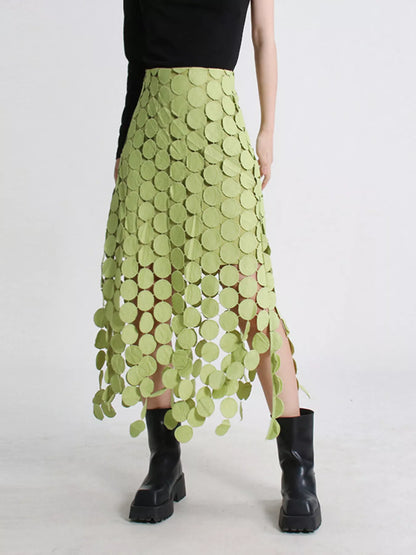 Fringe Midi Skirt See size chart under “more details” The Fashion Celestial