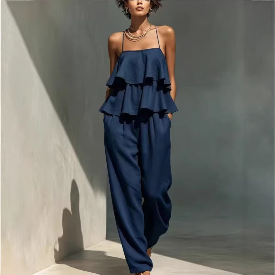 Women's Sleeveless Camisole Top & Casual Pants Set FitiqueFit