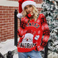 Santa Embroidered Crew Neck Knit Sweater FitiqueFit