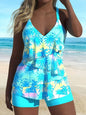 Women’s Fashionable Printed Strap Swimsuit Set FitiqueFit