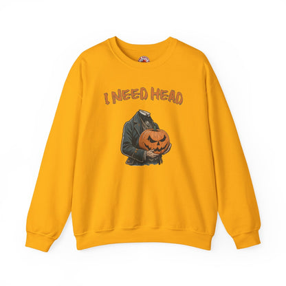 I Need Head Crewneck Sweatshirt The Devil's Pickle