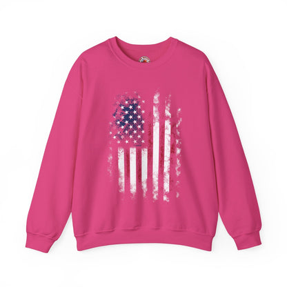 Distressed American Flag Crewneck Sweatshirt The Devil's Pickle