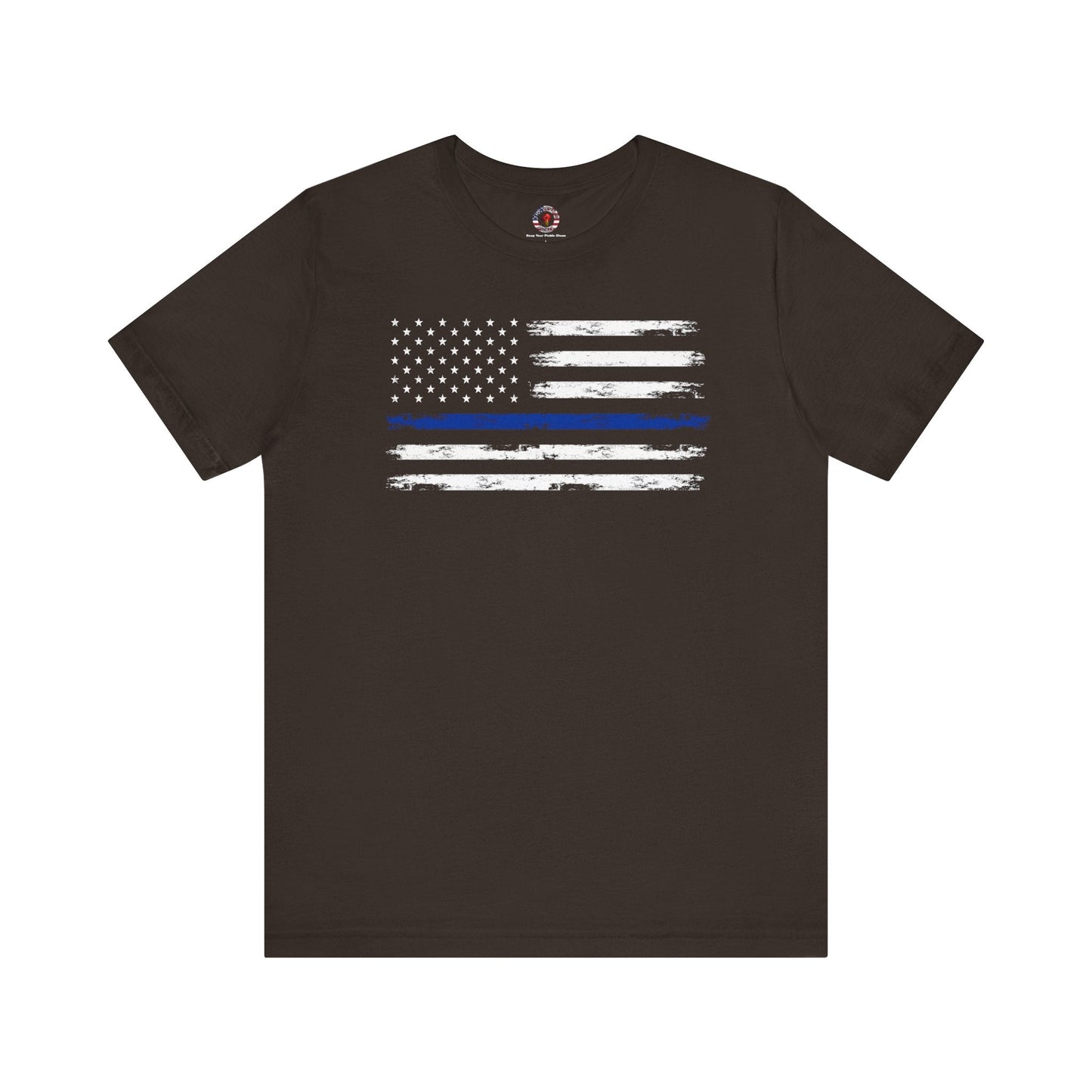Thin Blue Line American Flag T-Shirt The Devil's Pickle