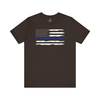 Thin Blue Line American Flag T-Shirt The Devil's Pickle