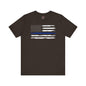 Thin Blue Line American Flag T-Shirt The Devil's Pickle