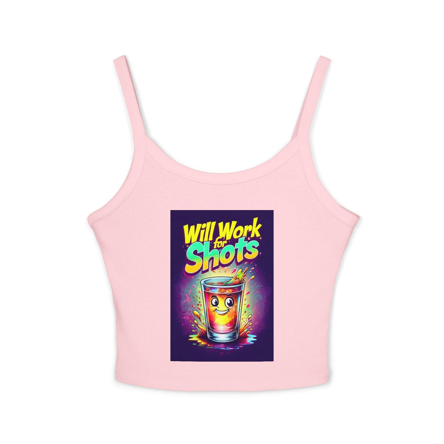 Will Work for Shots Womens Spaghetti Strap Tank Top Country in My Heart