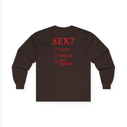 Sex? Yes, Please Long Sleeve Tee The Devil's Pickle