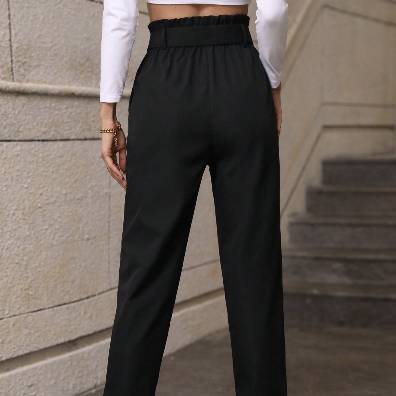 Women’s Minimalist Casual Pants with Pockets FitiqueFit