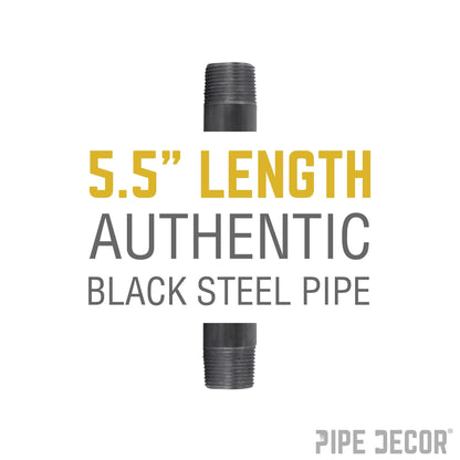 1 1/2 in. x 5 1/2 in. Black Pipe PIPE DECOR