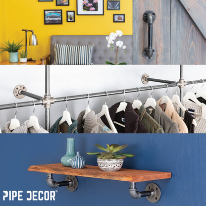 1 1/2 in. x 60 in. Black Pipe PIPE DECOR