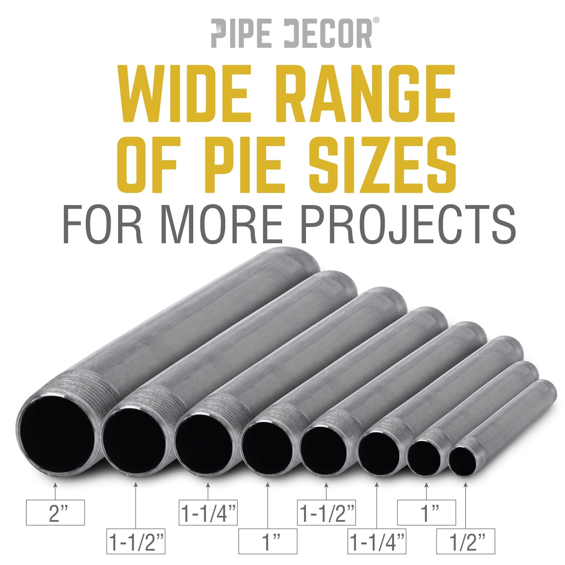 1 1/4 in. x 2 in. Black Pipe PIPE DECOR