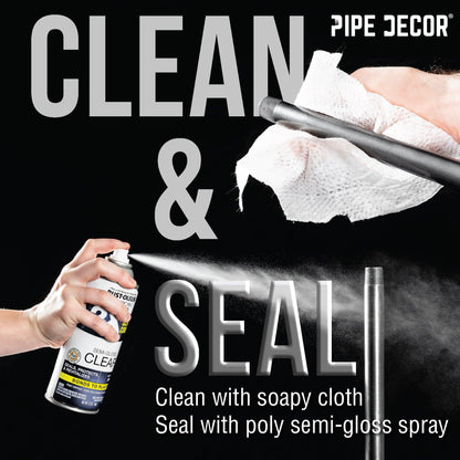 1/4 in. x 8  in. Black Pipe PIPE DECOR