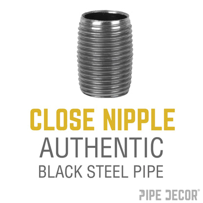 1/4 in. Close Black Pipe PIPE DECOR