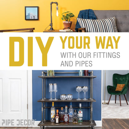 2 in. x 36 in. Black Pipe PIPE DECOR