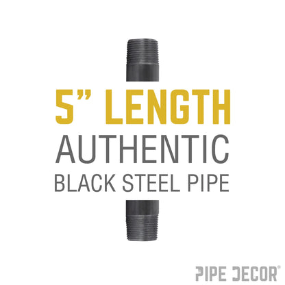 2 in. x 5 in. Black Pipe PIPE DECOR