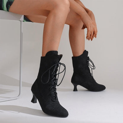 Women’s Pointed-Toe Kitten-Heel Boots | Autumn Winter Chic FitiqueFit