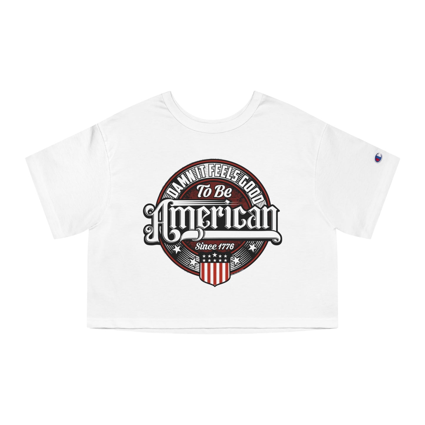 Damn it Feels Good To Be American Cropped T-Shirt The Devil's Pickle