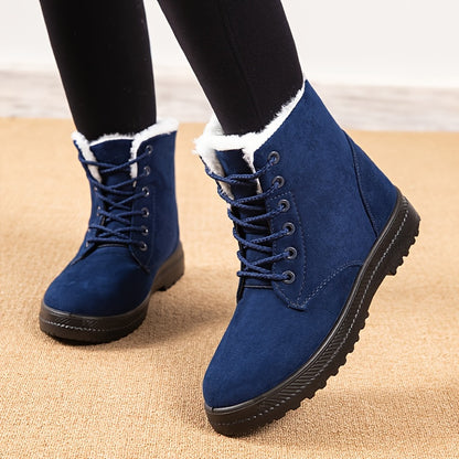 Women'S Winter Boots - Slip-Resistant PU Sole, Lace-Up Closure, Cushioned Insole - Cold Weather Boots for Everyday & Formal Outfits - Extended Sizes Up to US Women'S 44 (EU 43) - Boots for Winter Adventures, Y Terrain Footwea NovaCart
